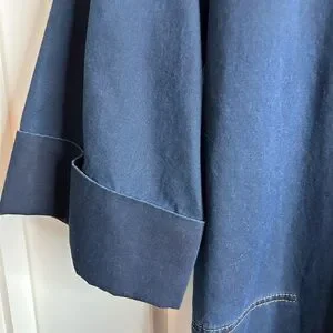 Lafayette 148 New York | Dresses | Lafayette 48 New York Size Medium Short  Sleeve Knee Length Denim Dress 1349 | Poshmark